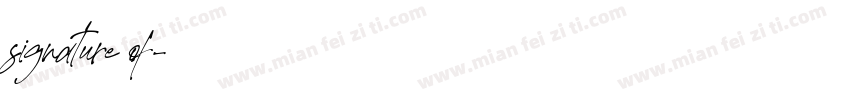 signature of字体转换